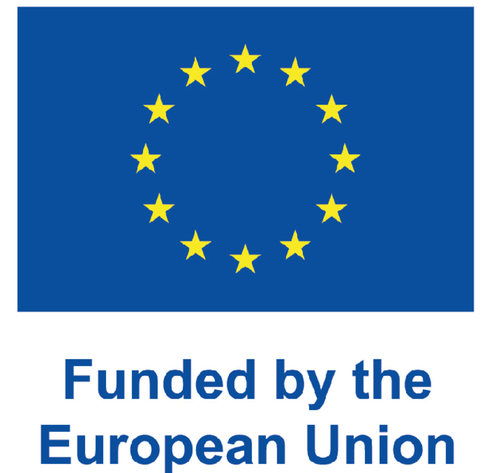 EU flagga med texten Funded by the EU