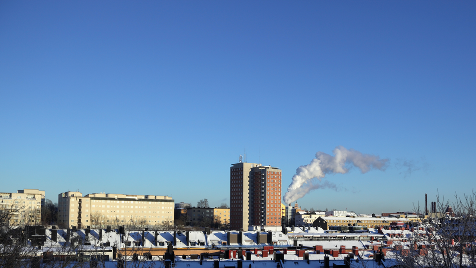 Stockholm skyline in the winter
