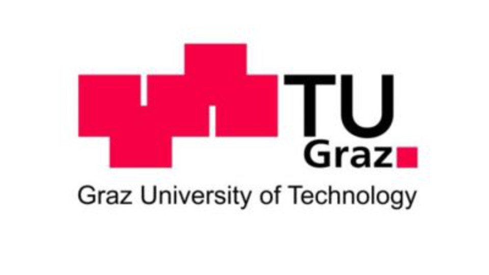 Graz university of technology logotype with text and icon 